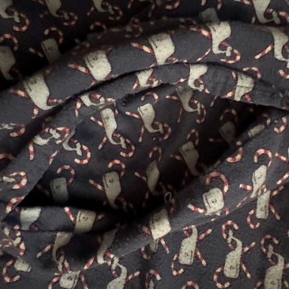 Vineyard Vines Men's blue Christmas Pajama pants with whale and candy canes L - Picture 8 of 9